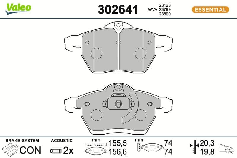 set placute frana,frana disc VALEO 302641