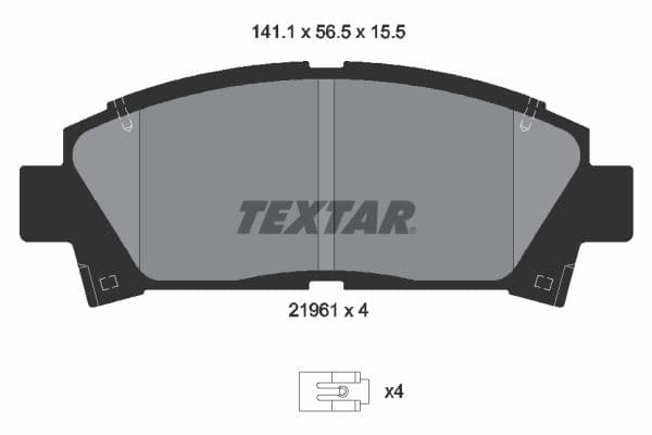 set placute frana,frana disc TEXTAR 2196102