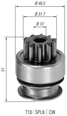 Pinion electromotor MAGNETI MARELLI 940113020177