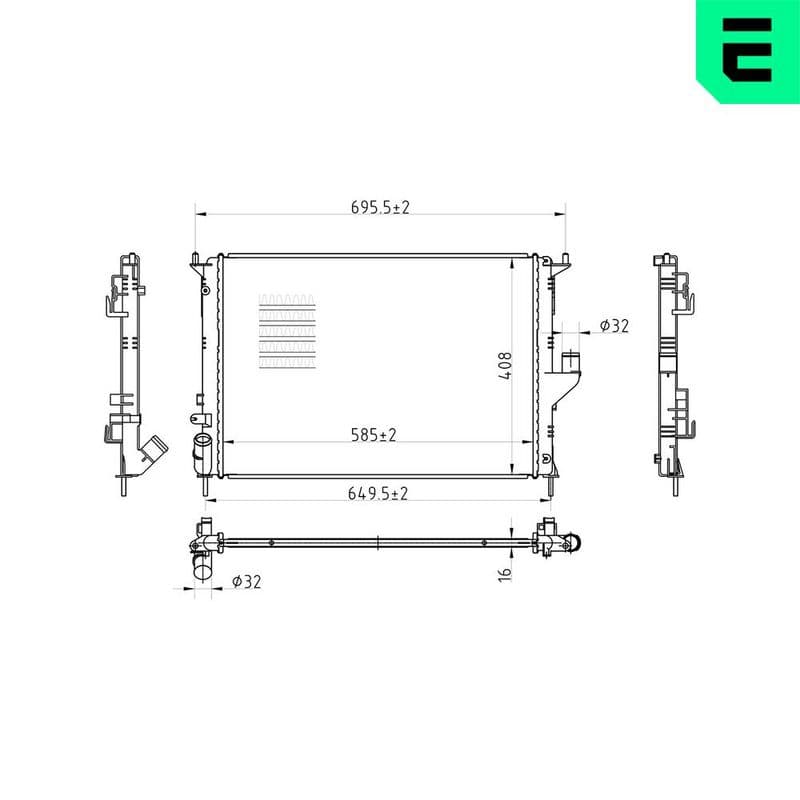 Radiator, racire motor ERA 673292