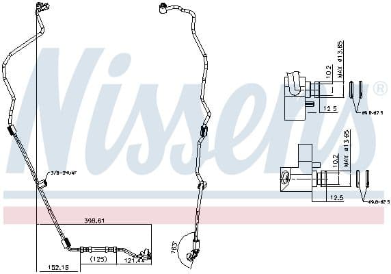conducta inalta presiune,aer conditionat NISSENS 843418