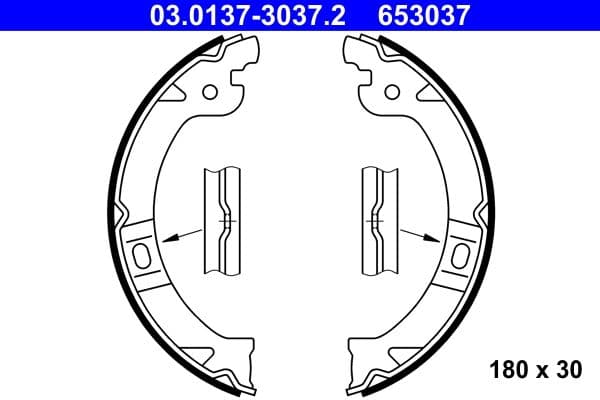 Set saboti frana, frana de mana ATE 03.0137-3037.2