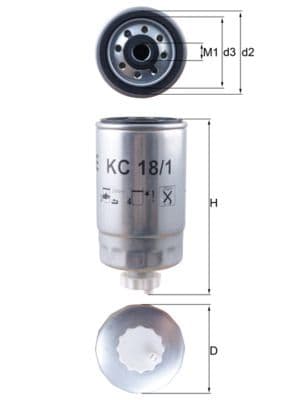 filtru combustibil MAHLE KC 18/1