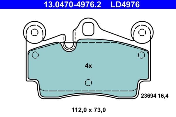 set placute frana,frana disc ATE Ceramic 13.0470-4976.2