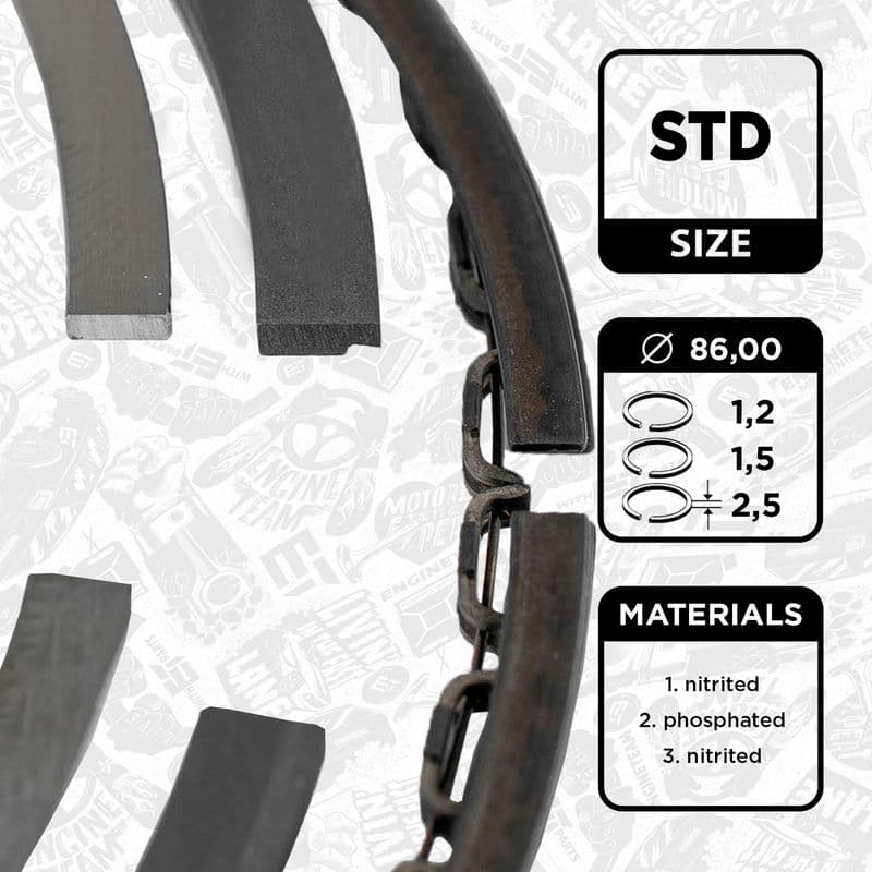 Set segmenti piston ET ENGINETEAM R1007400
