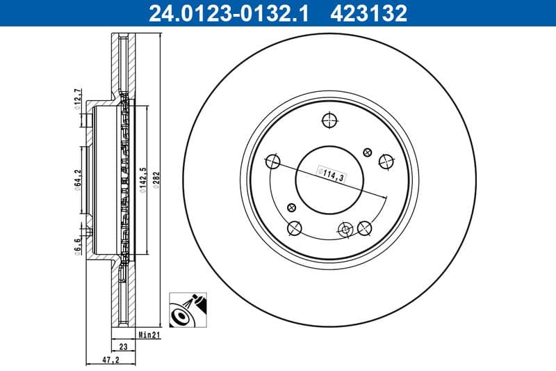 Disc frana ATE 24.0123-0132.1