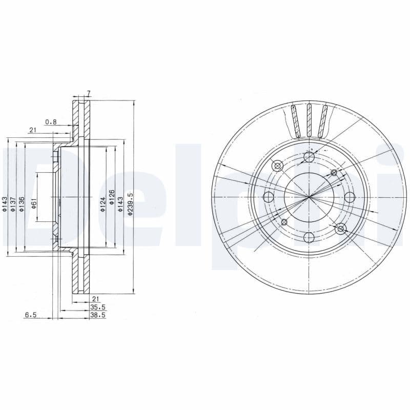 Disc frana DELPHI BG2673