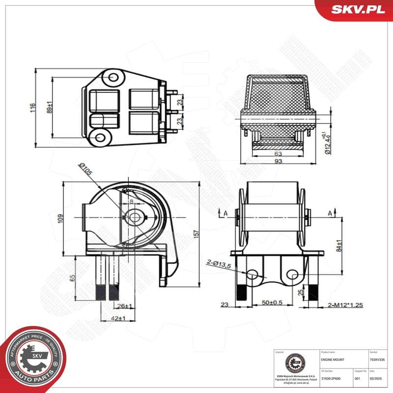 Suport motor ESEN SKV 75SKV336
