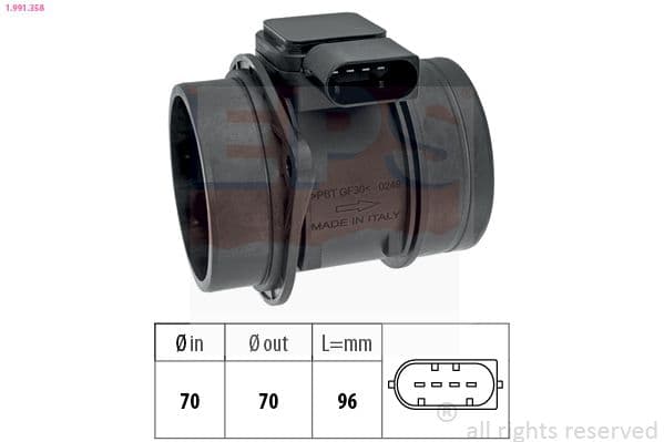 senzor debit aer EPS Made in Italy - OE Equivalent 1.991.358