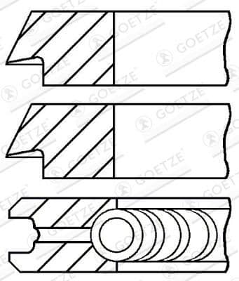Set segmenti piston GOETZE ENGINE 08-140500-00