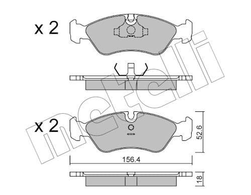 set placute frana,frana disc METELLI 22-0117-0