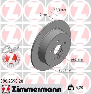 Disc frana ZIMMERMANN COAT Z 590.2590.20