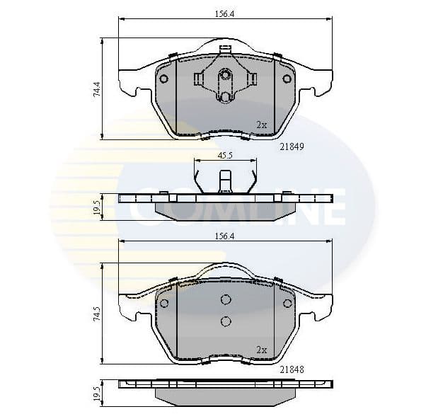 set placute frana,frana disc COMLINE CBP0715