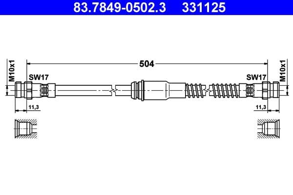 Furtun frana ATE 83.7849-0502.3
