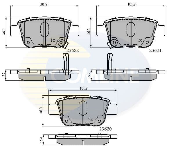set placute frana,frana disc COMLINE CBP31141