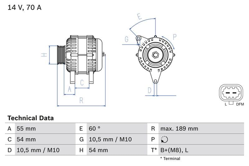 Generator / Alternator BOSCH 0 986 083 580