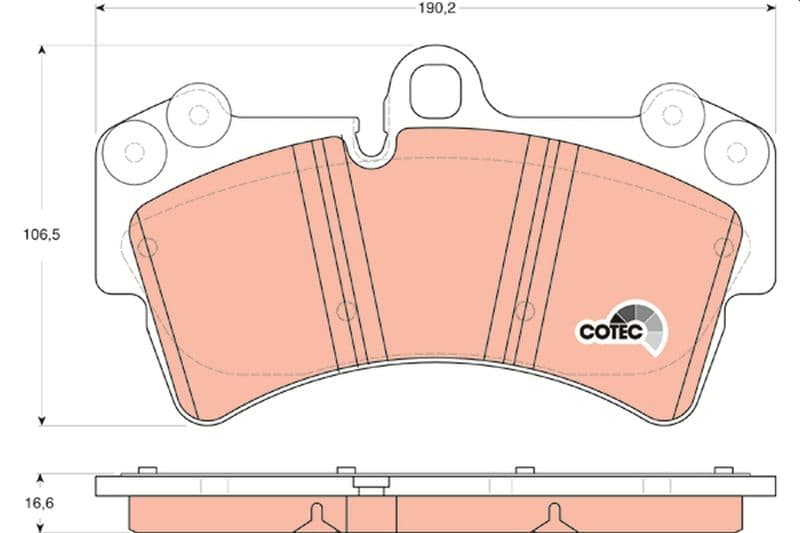 set placute frana,frana disc TRW COTEC GDB1548