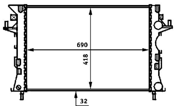 Radiator, racire motor MAHLE BEHR CR 461 000S