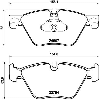 set placute frana,frana disc HELLA-PAGID 8DB 355 014-351