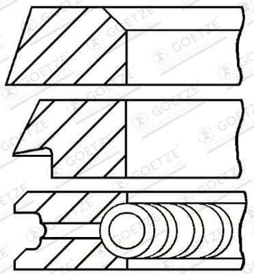 Set segmenti piston GOETZE ENGINE 08-320000-10