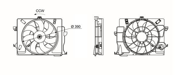 Ventilator, radiator MAHLE BEHR CFF 663 000S