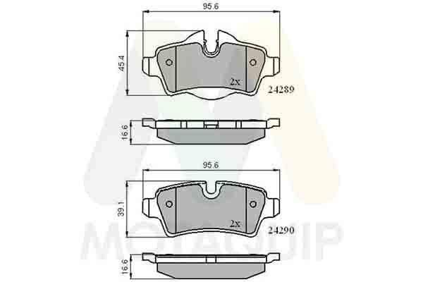 set placute frana,frana disc MOTAQUIP LVXL1403