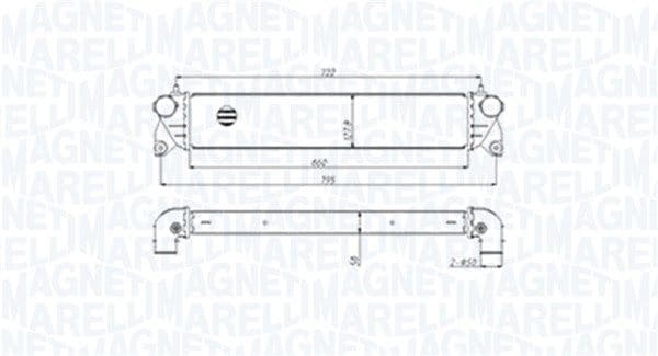 Intercooler, compresor MAGNETI MARELLI 351319205300