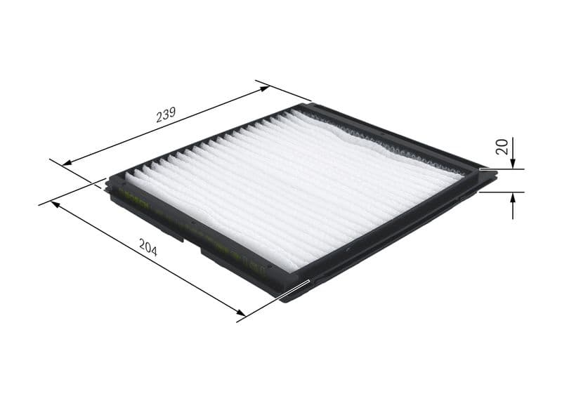Filtru, aer habitaclu BOSCH 1 987 432 119