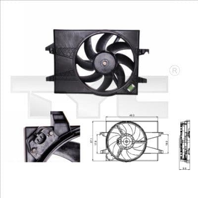 Ventilator, radiator TYC 810-0025