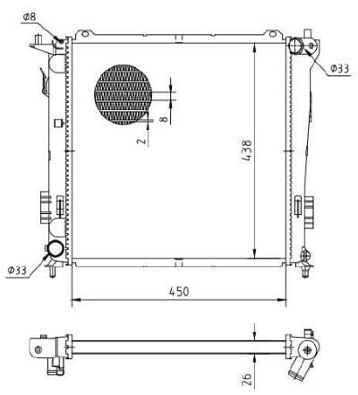 Radiator, racire motor MTR 13054808