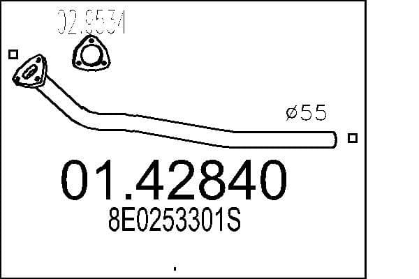 Racord evacuare MTS 01.42840