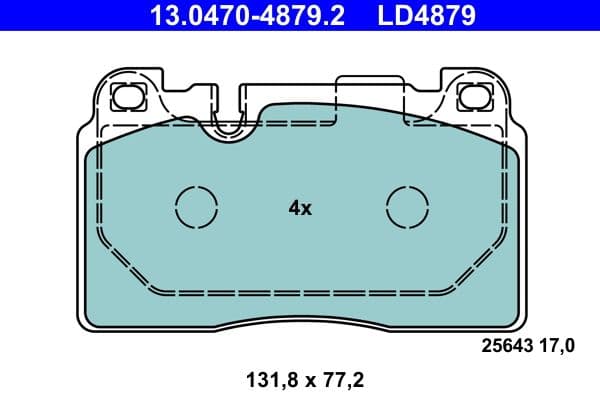 set placute frana,frana disc ATE Ceramic 13.0470-4879.2