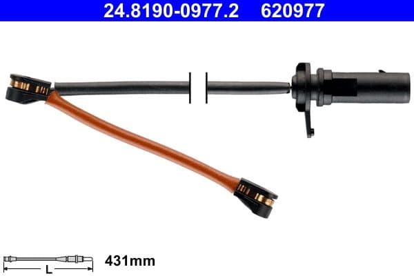 senzor de avertizare,uzura placute de frana ATE 24.8190-0977.2