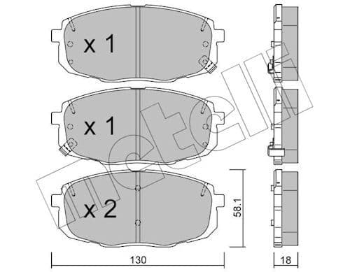 set placute frana,frana disc METELLI 22-0513-1
