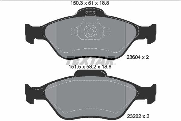 set placute frana,frana disc TEXTAR Q+ 2360406