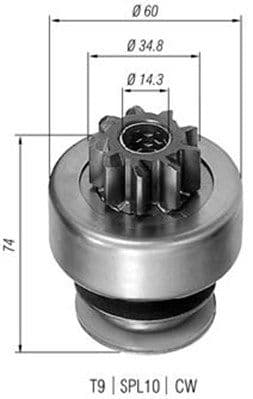 Pinion electromotor MAGNETI MARELLI 940113020071