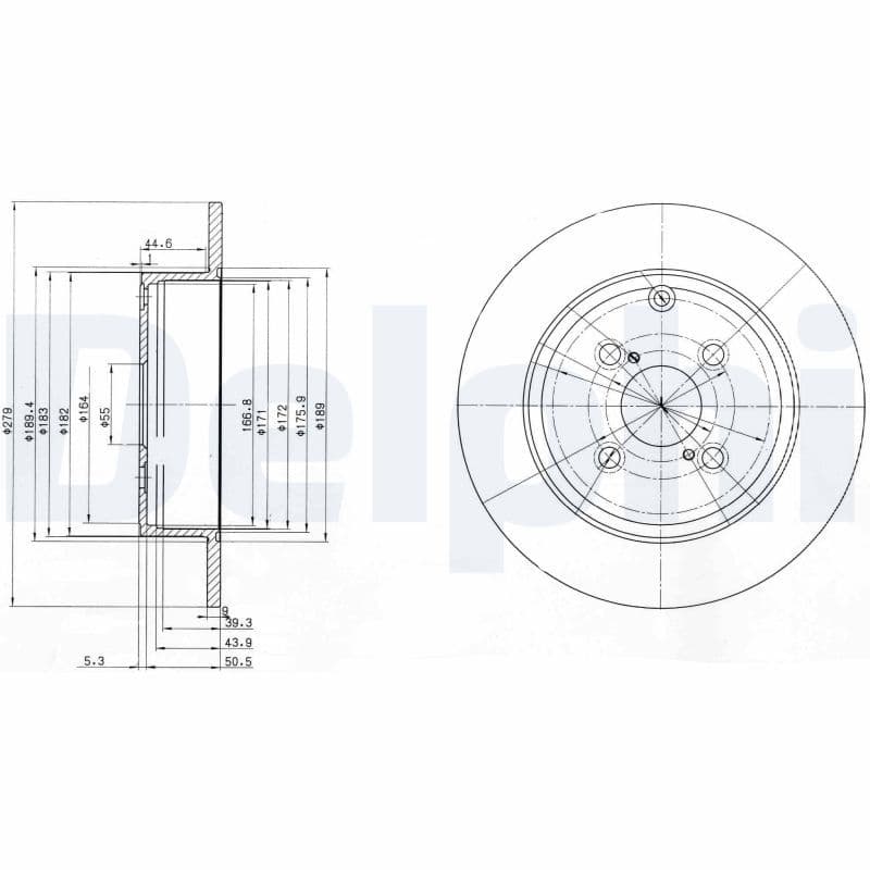 Disc frana DELPHI BG3974