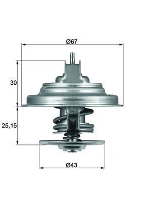 termostat,lichid racire MAHLE BEHR TX 31 92D S