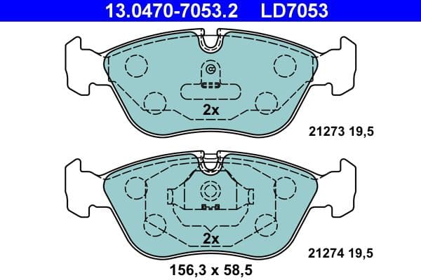 set placute frana,frana disc ATE Ceramic 13.0470-7053.2
