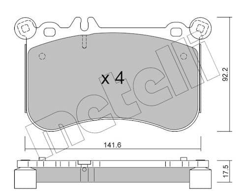 set placute frana,frana disc METELLI 22-1133-0