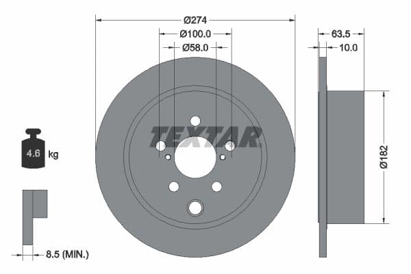 Disc frana TEXTAR PRO 92262003