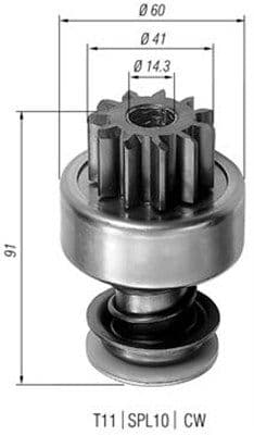 Pinion electromotor MAGNETI MARELLI 940113020104