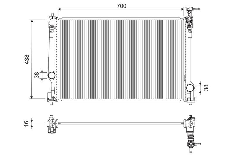 Radiator, racire motor VALEO 701297