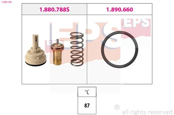 termostat,lichid racire EPS Made in Italy - OE Equivalent 1.880.788