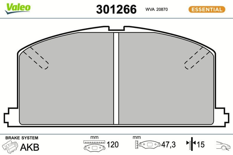 set placute frana,frana disc VALEO FIRST 301266