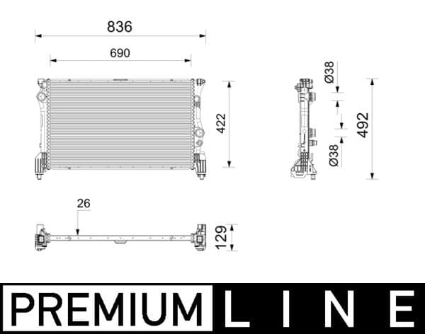 Radiator, racire motor MAHLE BEHR *** PREMIUM LINE *** CR 2802 000P