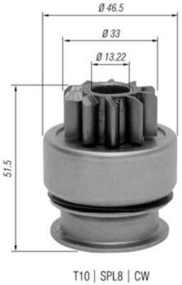 Pinion electromotor MAGNETI MARELLI 940113020348