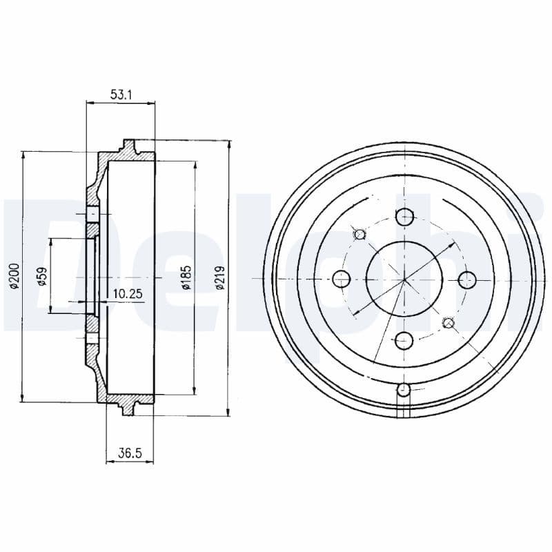 Tambur frana DELPHI BF389