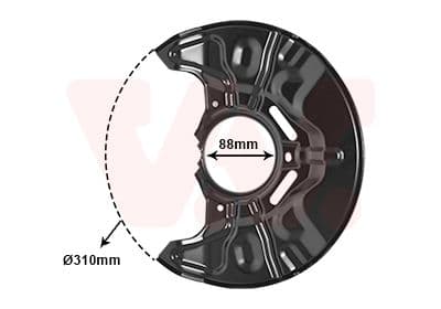 protectie stropire,disc frana VAN WEZEL 5307372