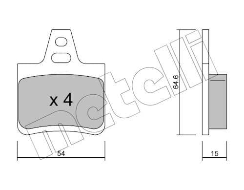 set placute frana,frana disc METELLI 22-0285-0